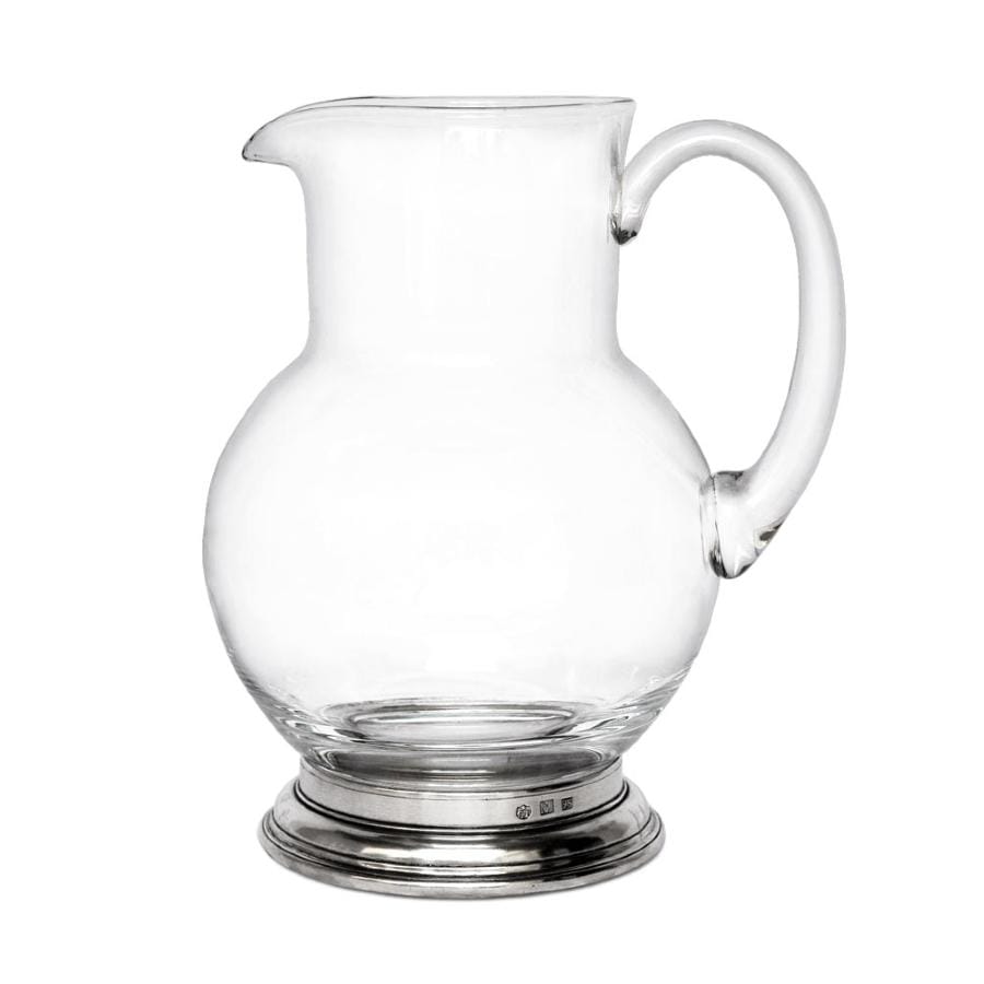 Italian Pewter Glass Pitcher | 1.5 Litre
