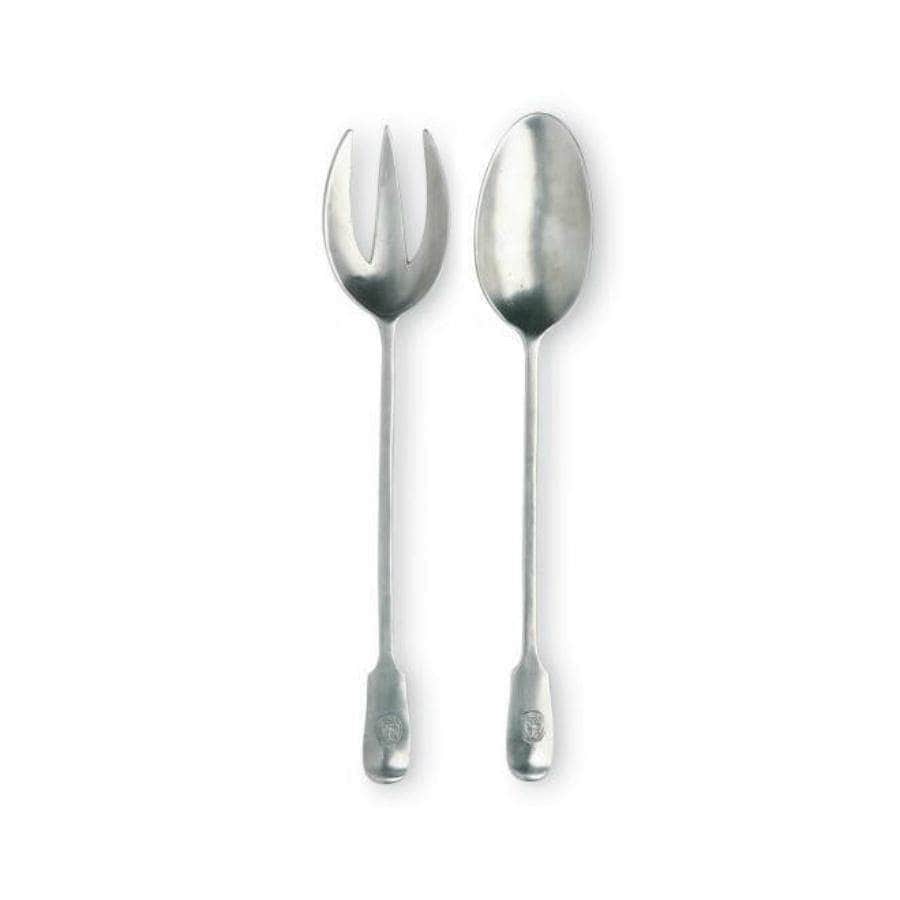 Italian Pewter | Rustic Serving Spoon & Fork Set