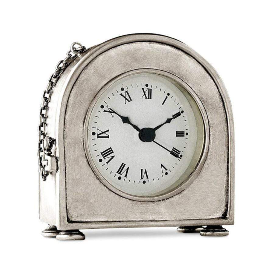 Italian Pewter Table Clock