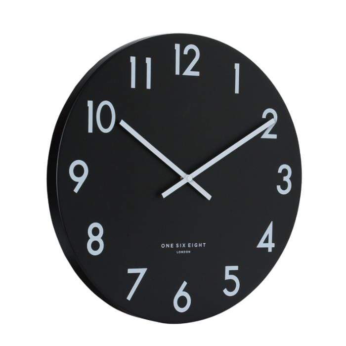 Jackson Clock Black with White Numbers