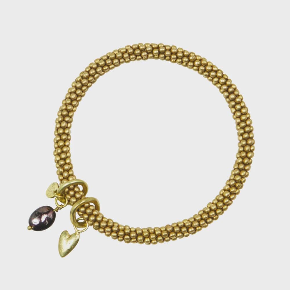 Jacky Garnet Gold Bracelet
