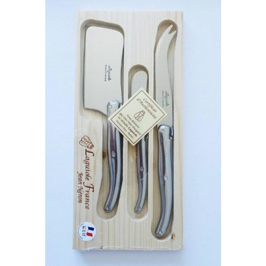 Laguiole Cheese Set - Stainless handle 3 Piece