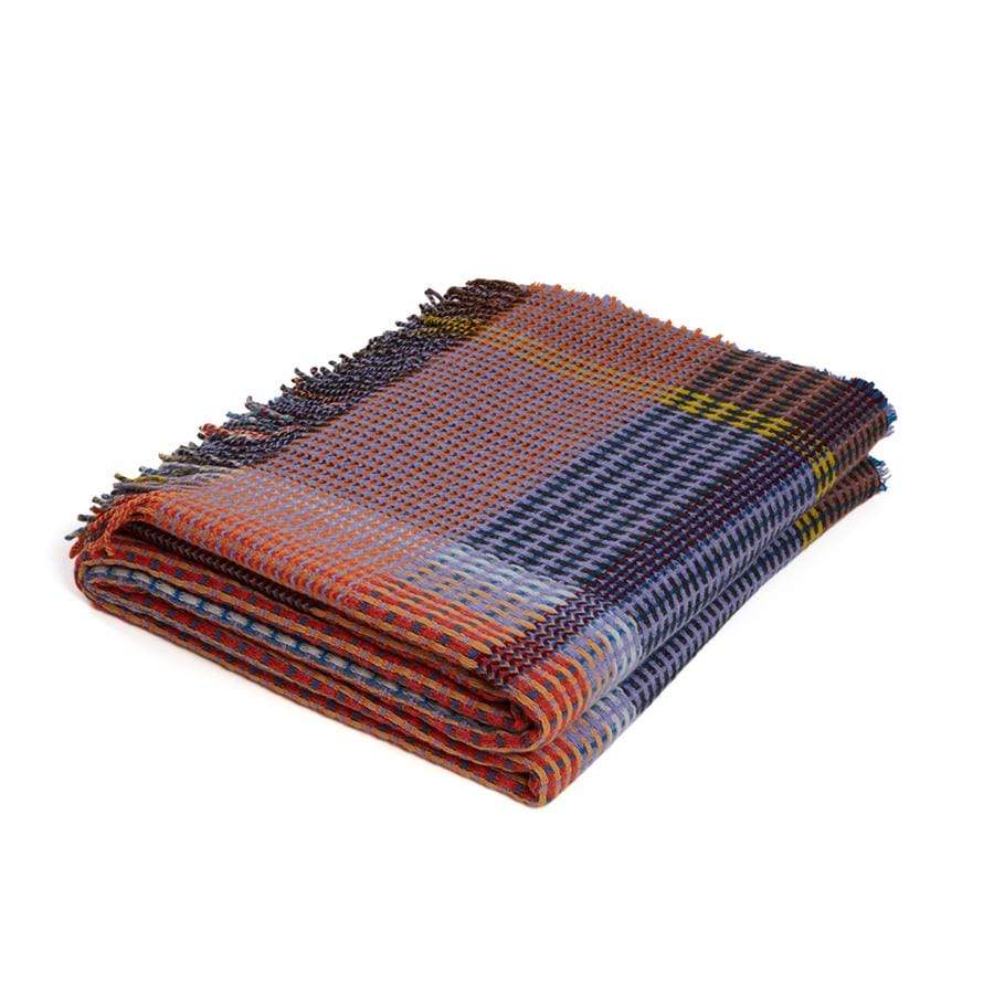 Lambswool Millicent Throw Large | Blue Purple