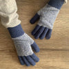 Lambswool Tiree Gloves | Blue