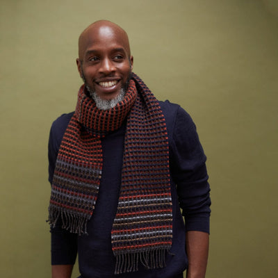 Merino Lambswool Diffusion Scarf | Voltaire Tan