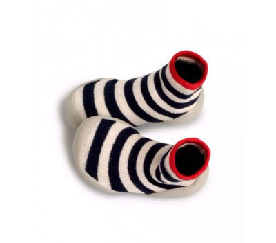 Navy and white stripe (Best Kosmic) / 26/27(17cm) Children's Slipper Socks