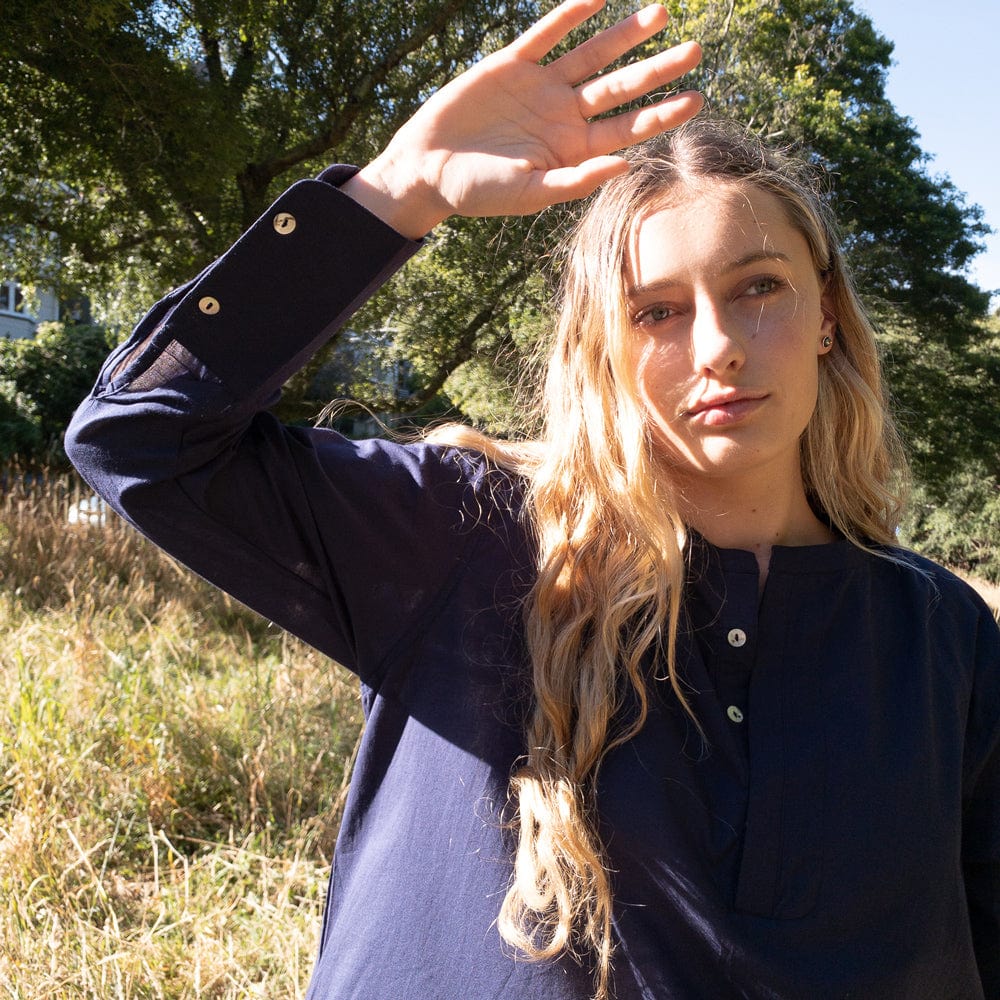Organic Cotton Nightdress Saturday | Navy