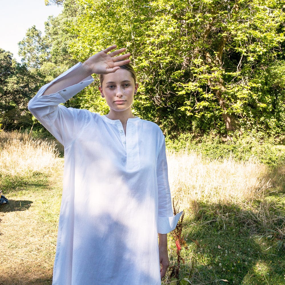 Organic Cotton Nightdress Saturday | White