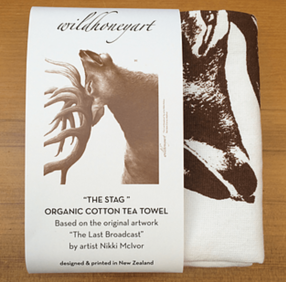 Organic Terry Cotton Teatowel "The Stag"
