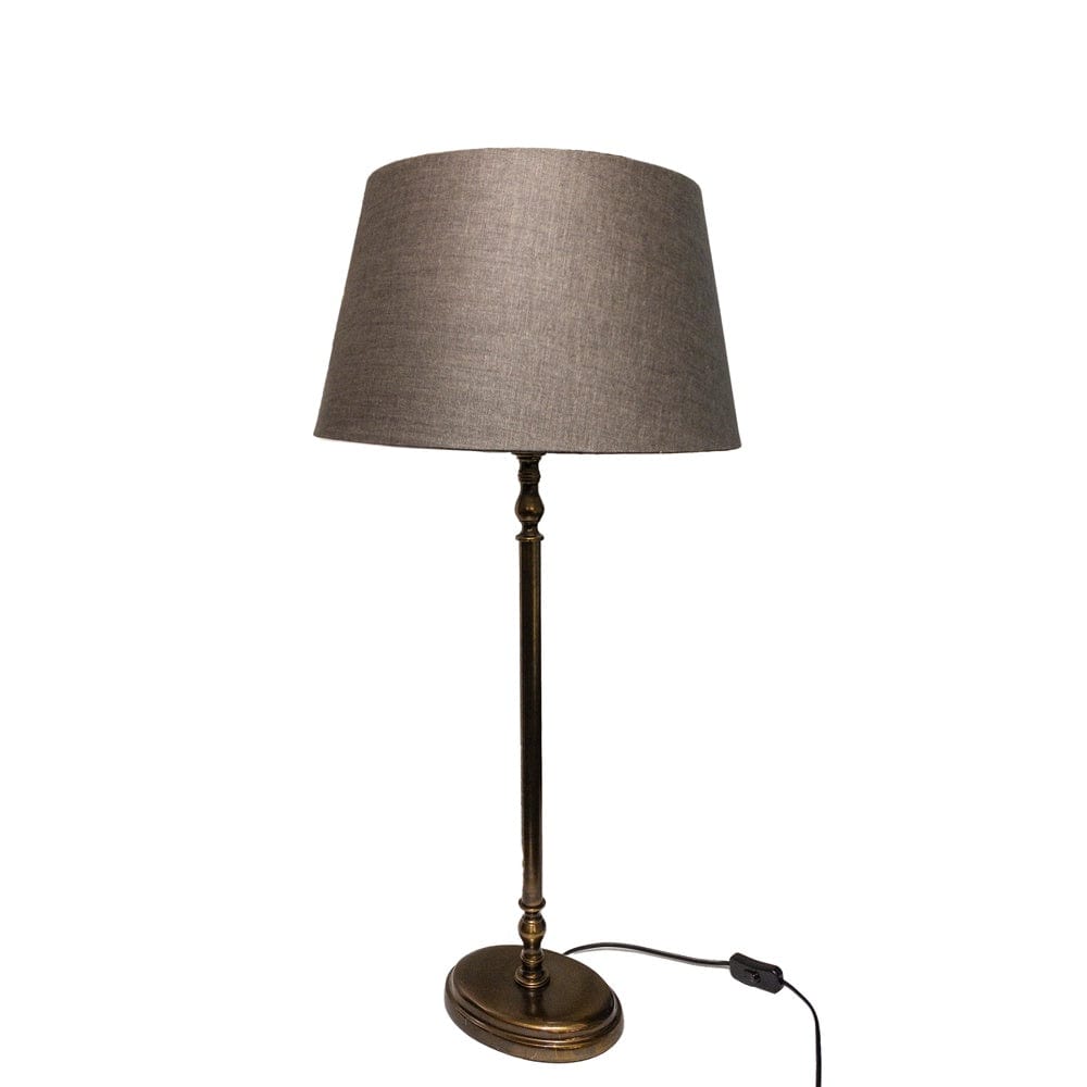 Oval Base Table Lamp-Brass Finish