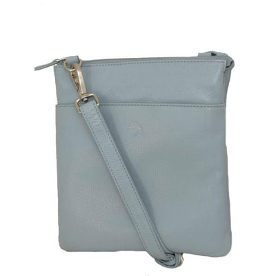 Pale Blue Cross Body Leather Handbag | ST31