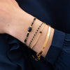 Pure Black Onyx Gold Bracelet