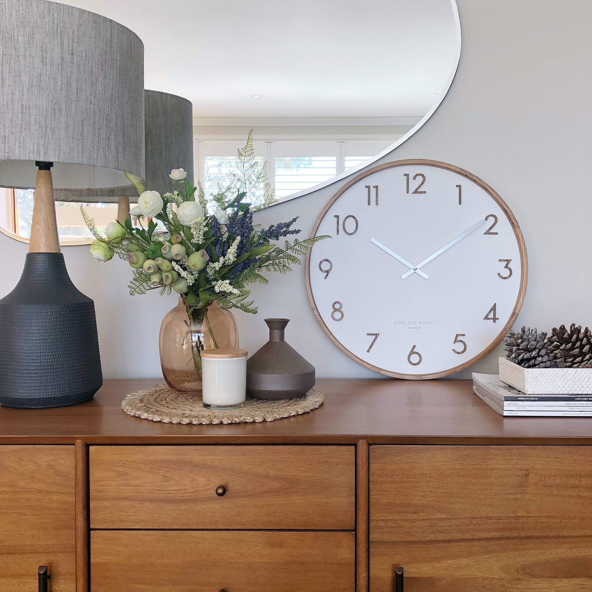 Scarlett White Wall Clock