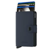 Secrid Matte Leather Mini Wallet | Night blue
