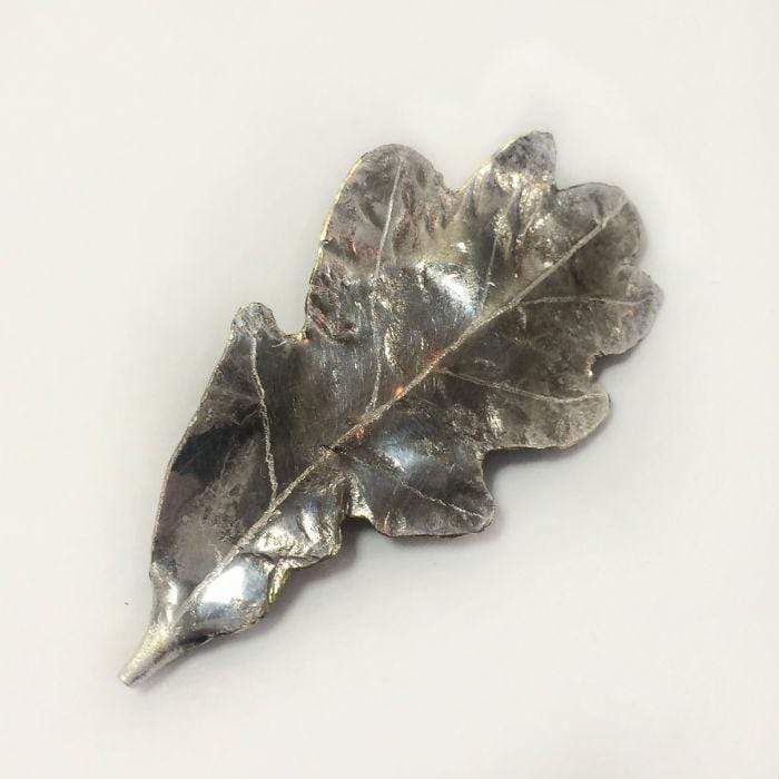 Silver Oak Leaf Brooch