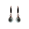 Simply Italian Silver grey pearl drop earring