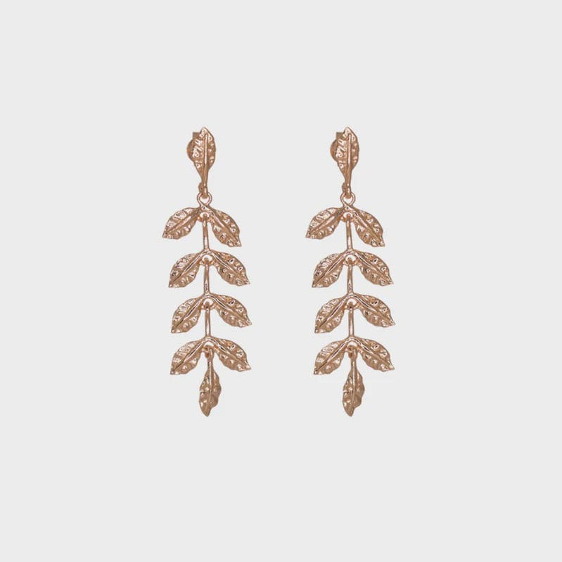 Simply Italian Small Leaf Earrings