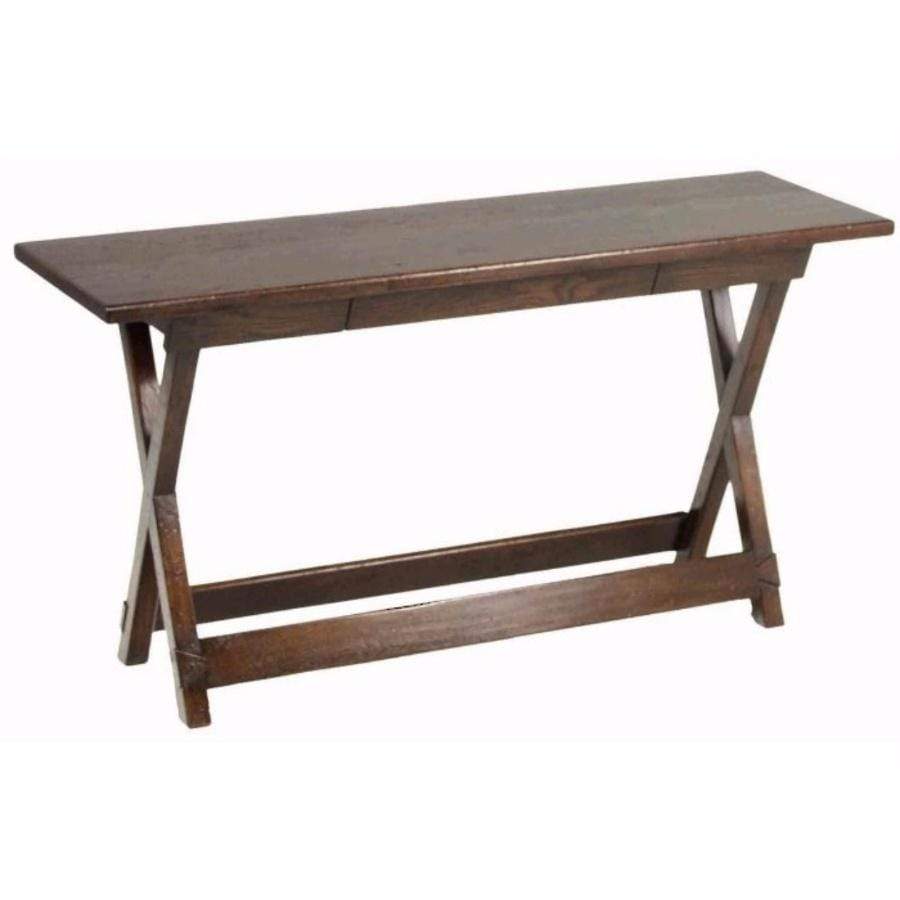 Trestle Hall Table w Drawer