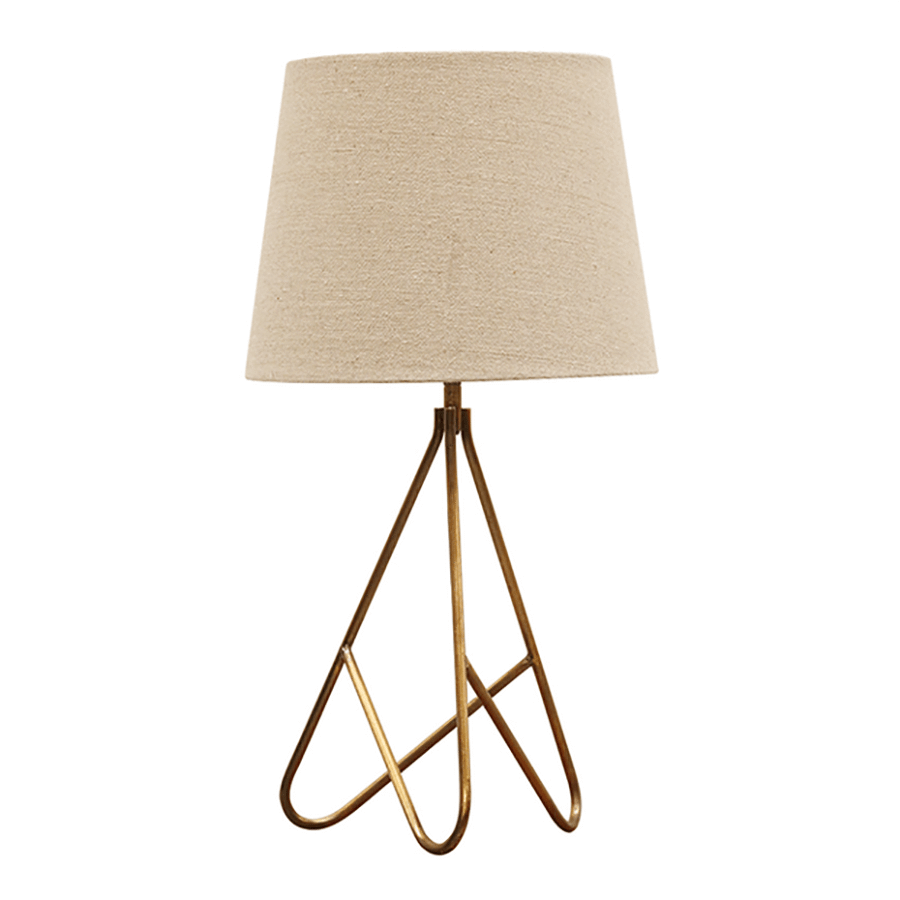Tripod Lamp with Linen Shade