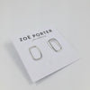 Zoe Porter Rectangle Puddle Studs / Silver